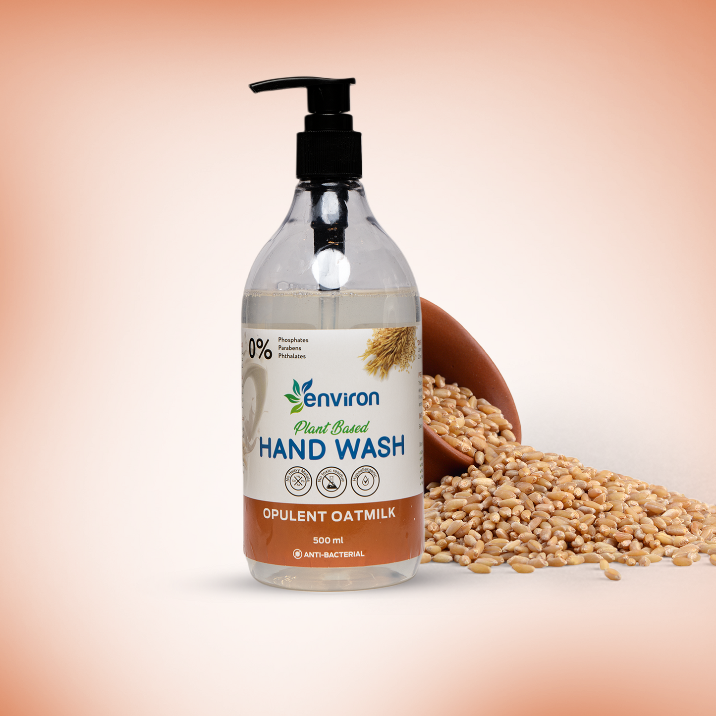 Environ Opulent Oatmilk Plant-Based Hand Wash – antibacterial, eco-friendly & gentle on skin. Ideal for daily hygiene & sensitive skin.