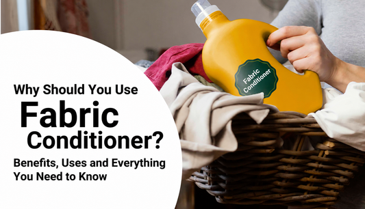 Fabric conditioner and freshly washed clothes for everyday laundry and fabric care