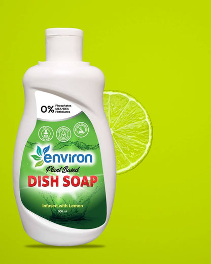 500 milliliter Dish Soap Bottle with a lemon slice behind it